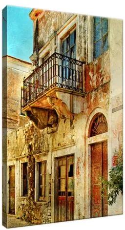 Obraz na plátne Historická ulička v Grécku 20x30cm 2237A_1S