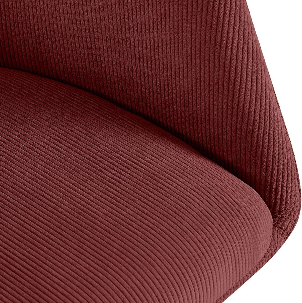 Jedálenská stolička Olema látka cord - bordová