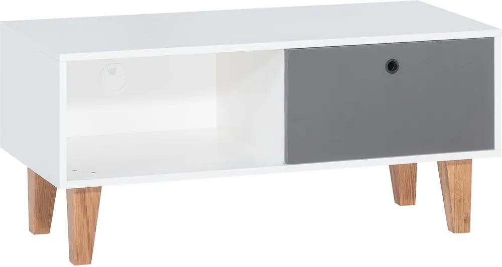 Bielo-sivý TV stolík Vox Concept