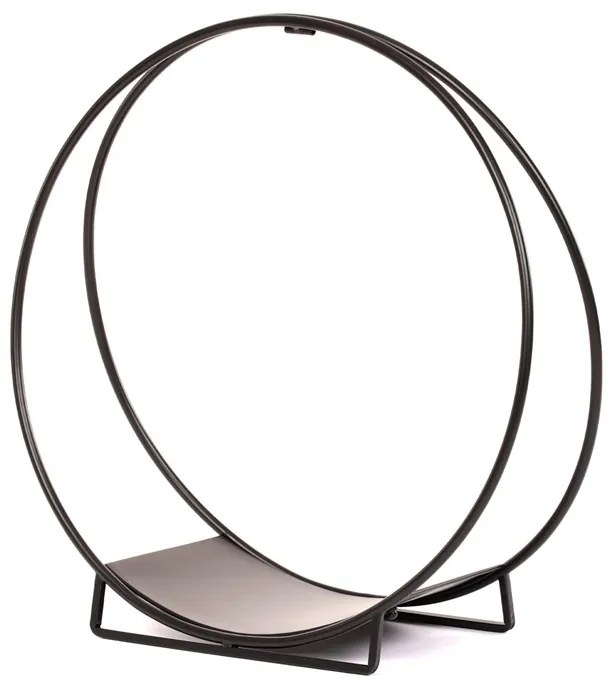 Autronic BONTEC Stojan na drevo ku krbu - kovový, kruhový tvar Farba: Čierna