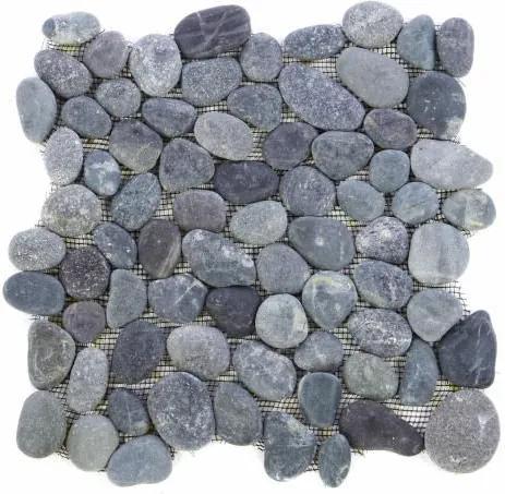 Mozaika Garth riečne okruhliaky – sivá obklady - 1x sieťka