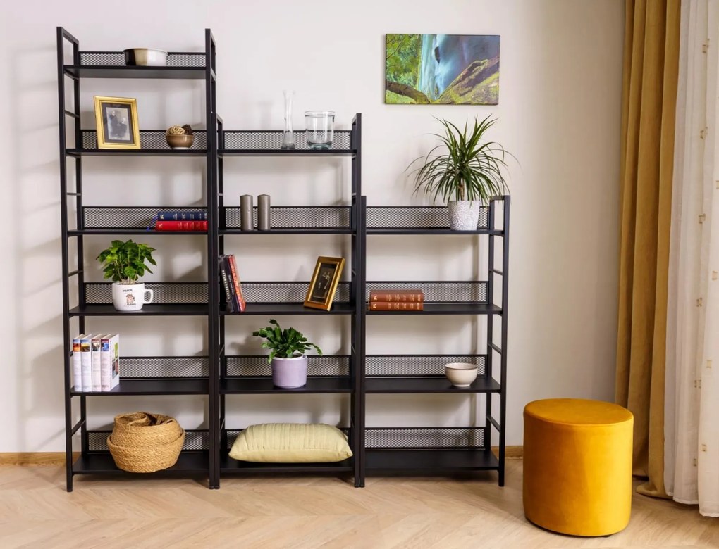 Regál Raw R4 121 cm černý