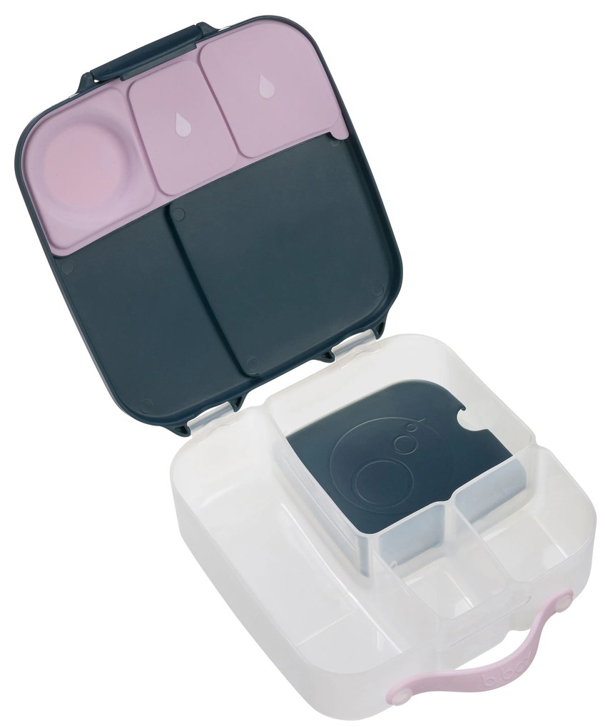 Desiatový box veľký - indigo/ružový