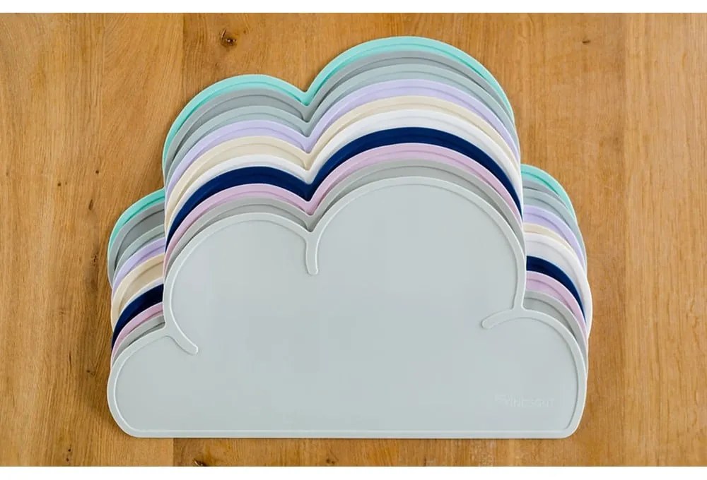 Tmavosivé silikónové prestieranie Kindsgut Cloud, 49 x 27 cm