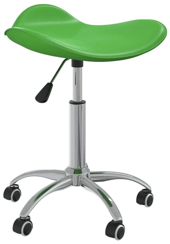 vidaXL Otočná jedálenská stolička zelená umelá koža
