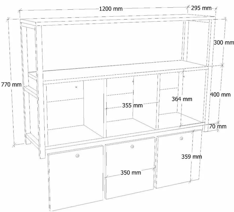 Skrinka Nero v2 Atlantic Pine and Black