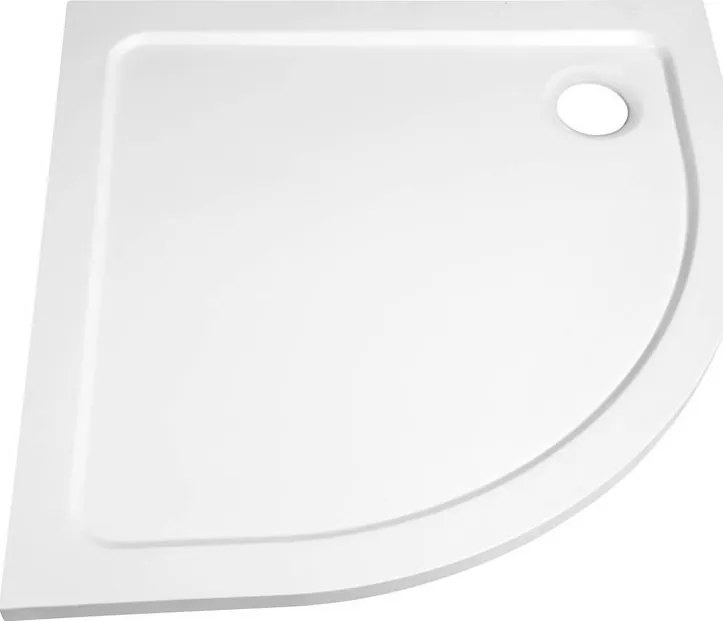 Aqualine TECMI sprchová vanička z liateho mramoru, štvrťkruh 90x90x3cm, R55 PQ559