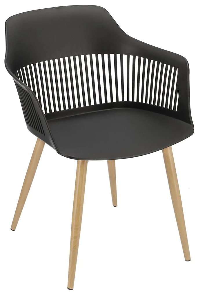 Dekorstudio Balkónové sedenie CORNIDO čierno-béžové - 2x stolička + 1x stôl