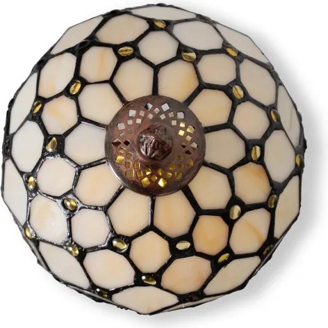 Brilagi - Tiffany vitrážová stolová lampa SLONOVINOVÁ 1xE27/60W/230V
