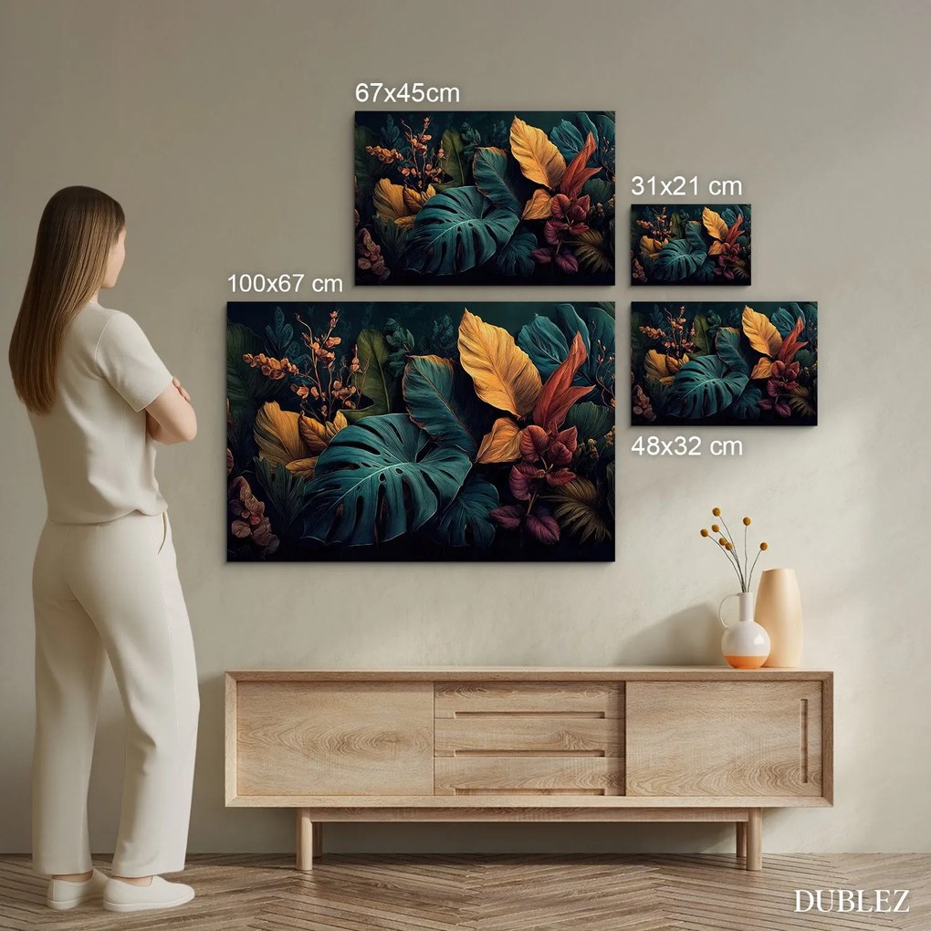 DUBLEZ | Moderný obraz do obývačky - Neonová džungľa