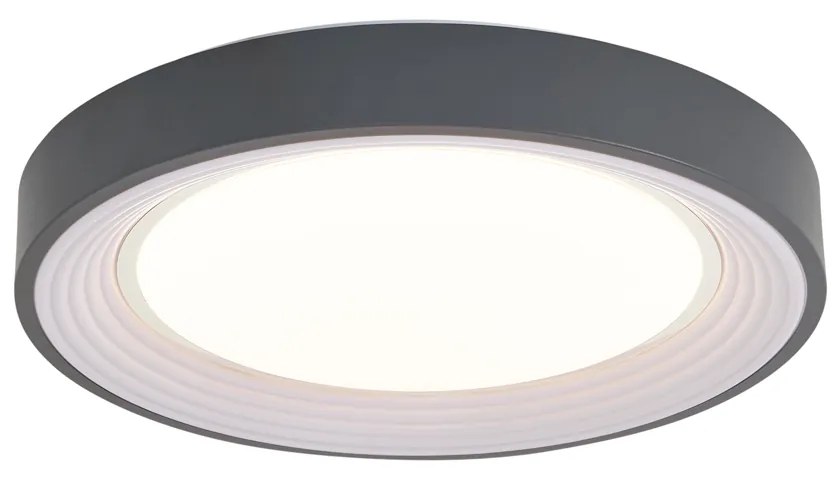 Moderné stropné svietidlo sivé s bielou farbou 38 cm vrátane LED stmievateľné RGB - Kanton