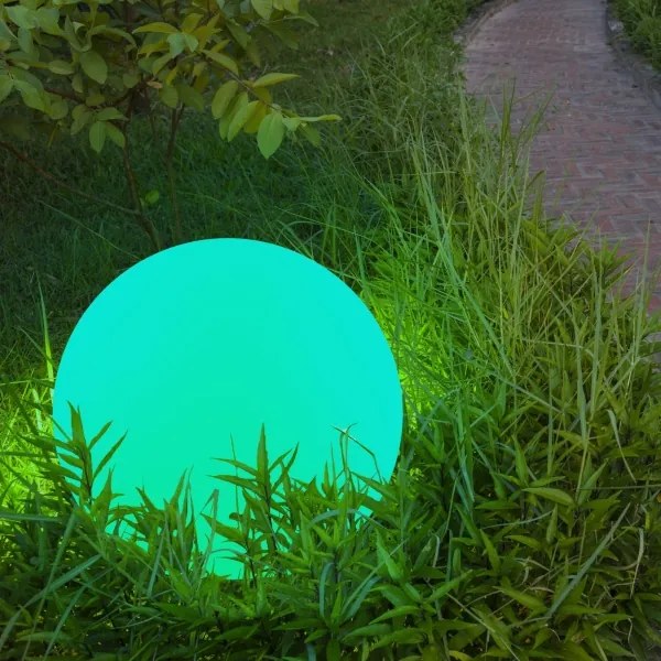 LED RGBW Solárna lampa BALL LED/3,2V 500 mAh pr. 30 cm IP65 + diaľkové ovládanie