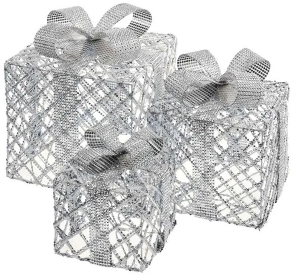 LED Vianočná dekorácia 72xLED/1,35W/230V strieborná