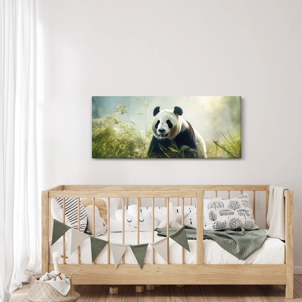Obraz - Panda (120x50 cm)