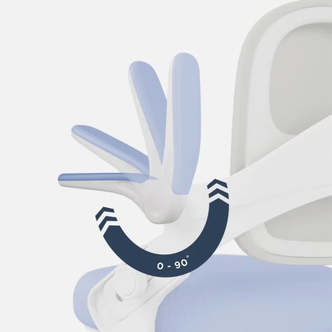 Detská otočná stolička Mark Adler Junior 4.3 modrá / sivá