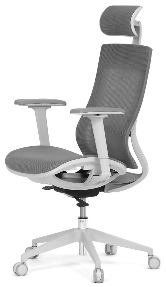 Kancelárska ergonomická stolička SIVAL — sieť, sivá