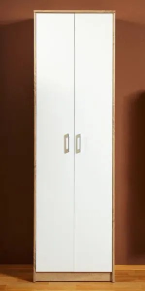 Šatníková skriňa Vincent, dub sonoma/biela