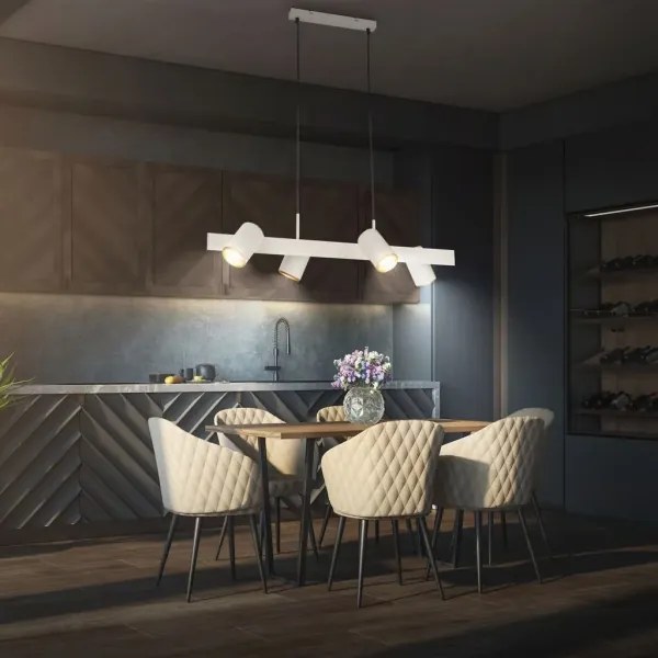 Briloner 4058044 - Luster na lanku ERA 4xGU10/10W/230V krémový