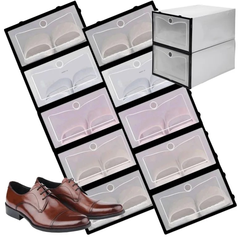 Krabica na topánky OSLO GREY sada 10 kusov