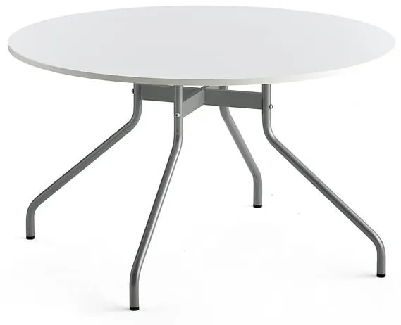 Stôl AROUND, Ø 1200 mm, biela, šedá