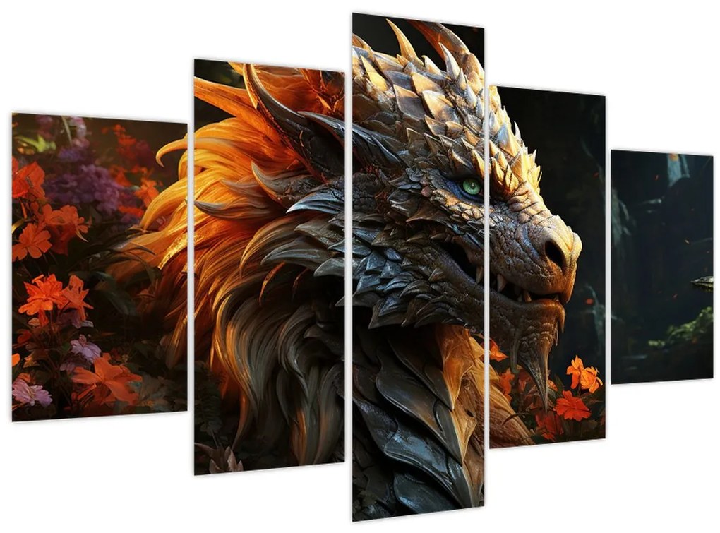 Obraz - Drak (150x105 cm)