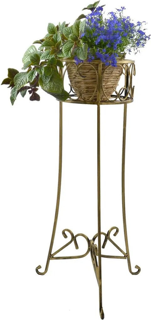 STOJAN NA KVETINÁČ DICKON 88X28 CM ZLATÁ
