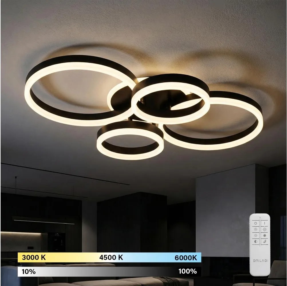Brilagi - LED stmievateľné stropné svietidlo ORBITS LED/52W/230V 3000-6000K + DO