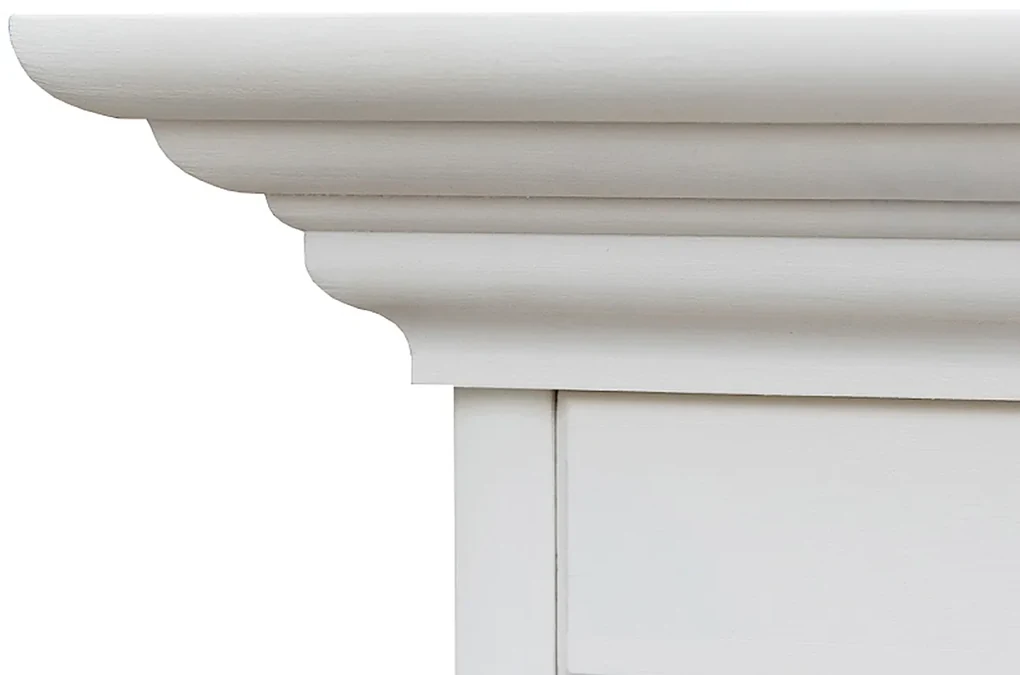 PROXIMA.store - Rustikálny TV stolík z masívneho dreva - BELLUNO ELEGANTE FARBA: biela
