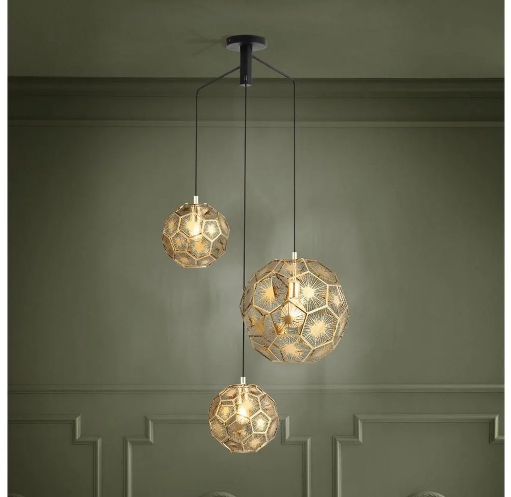 Eglo 39758 - Luster na lanku SKOURA 3xE27/60W/230V