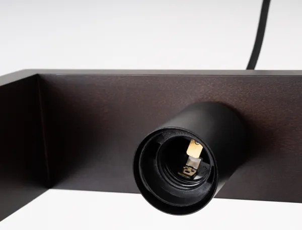 Sollux SL.1311 - Luster na lanku ARIES 1xE27/15W/230V buk/wenge