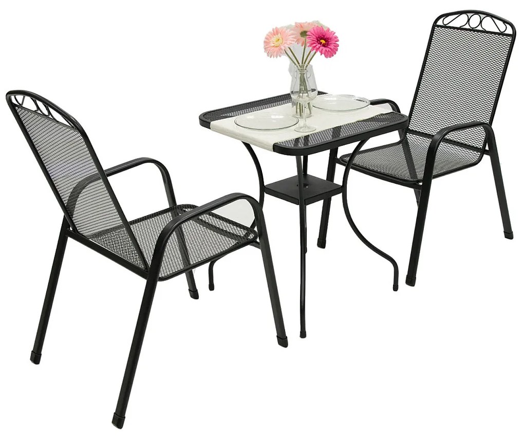 Kovová zostava CALGARY 1+2 (60x60 cm)