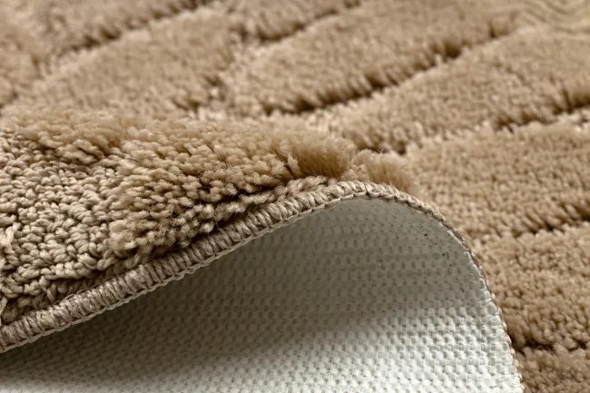 Kúpeľňový koberček SUPREME STONES kamienky, béžový kruh