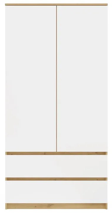 Šatní skříň MALWA I 90 cm dub artisan/bílá