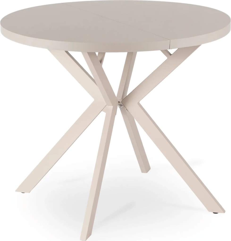 Rozkladací okrúhly jedálenský stôl LUGO, kašmír / kašmír