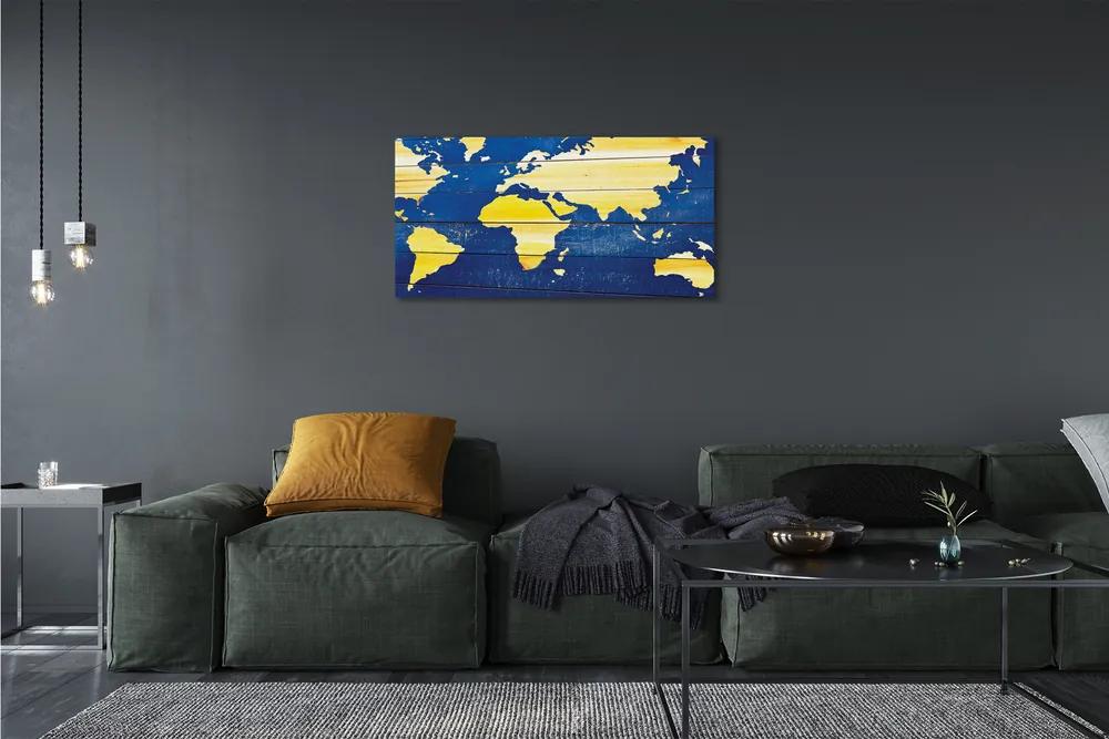 Obraz canvas Máp na modré dosky 140x70 cm