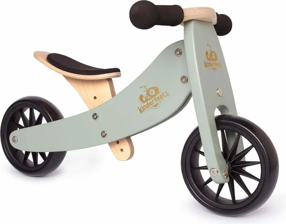 Drevené balančné odrážadlo Tiny Tot 2v1 zelená