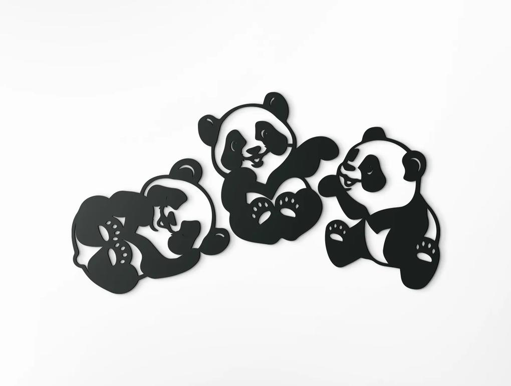 drevko 3-dielna detská nálepka 3 smejúce sa pandy