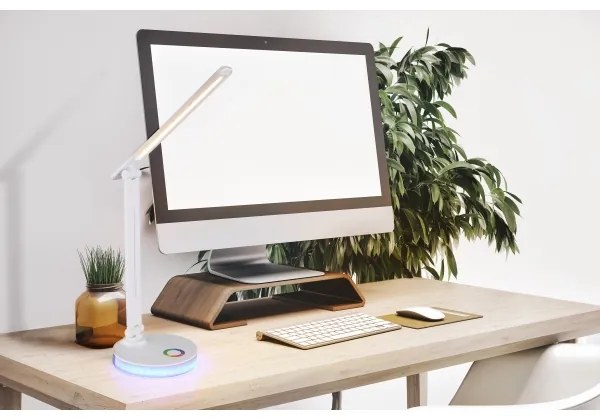 Globo 58445W - LED RGBW Stmievateľná stolná lampa GERALDO LED/5W/230V + LED/2W