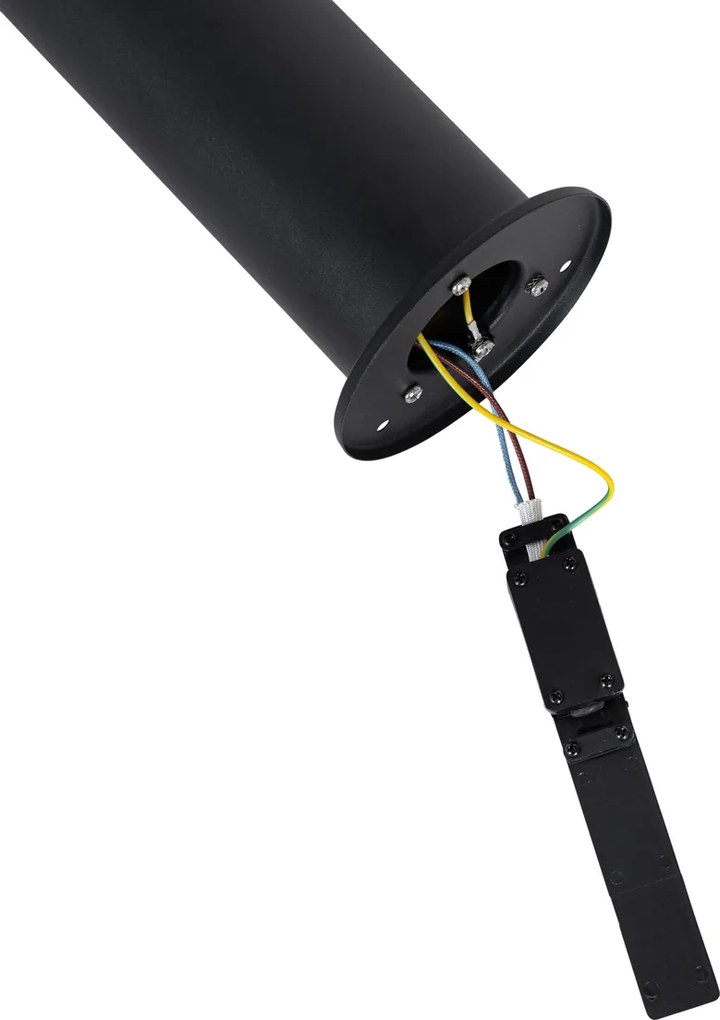 Stojanové vonkajšie svietidlo čierne s opálovým tienidlom 70 cm - Odense