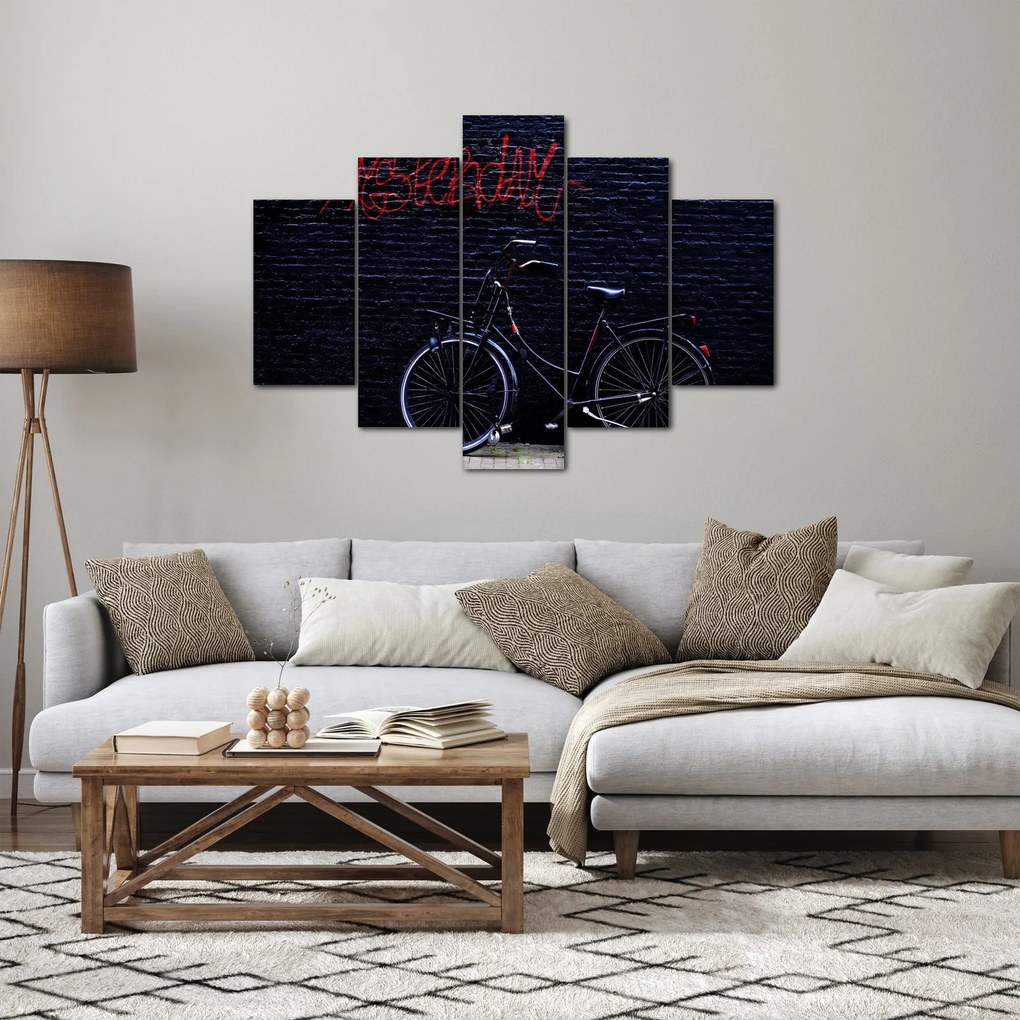 Obraz bicykla v Amsterdame (150x105 cm)