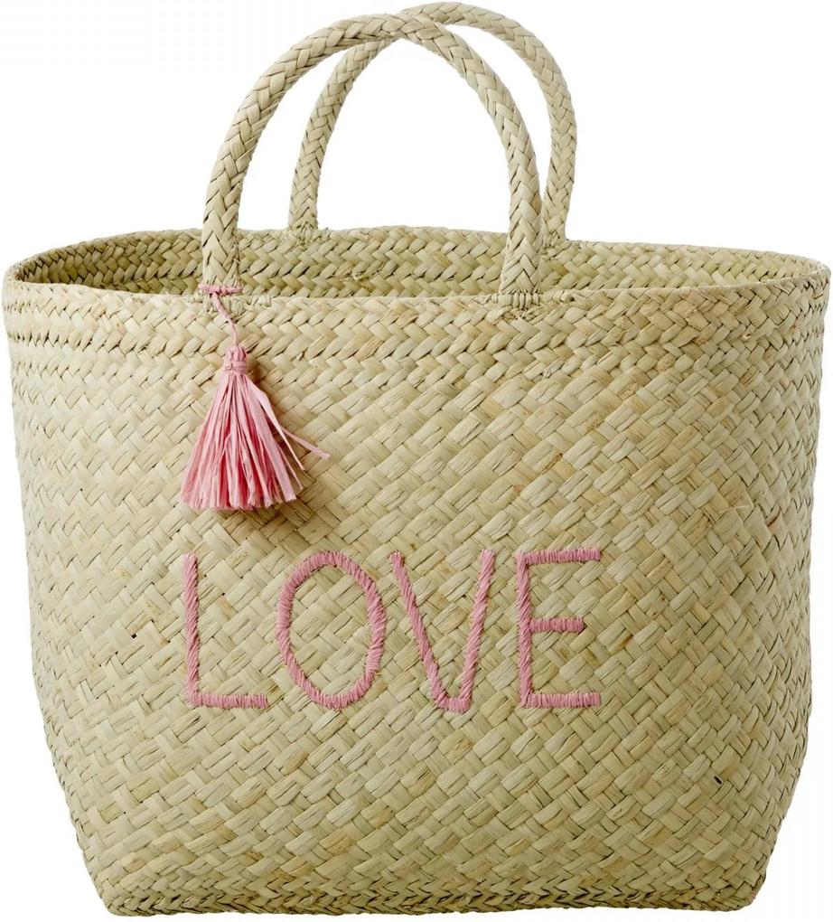 rice Ručne pletená nákupná taška Raffia Love