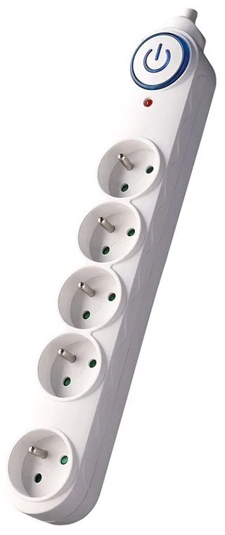 SOLIGHT Prepäťová ochrana 150J, 5x zásuvka, 3m, biela
