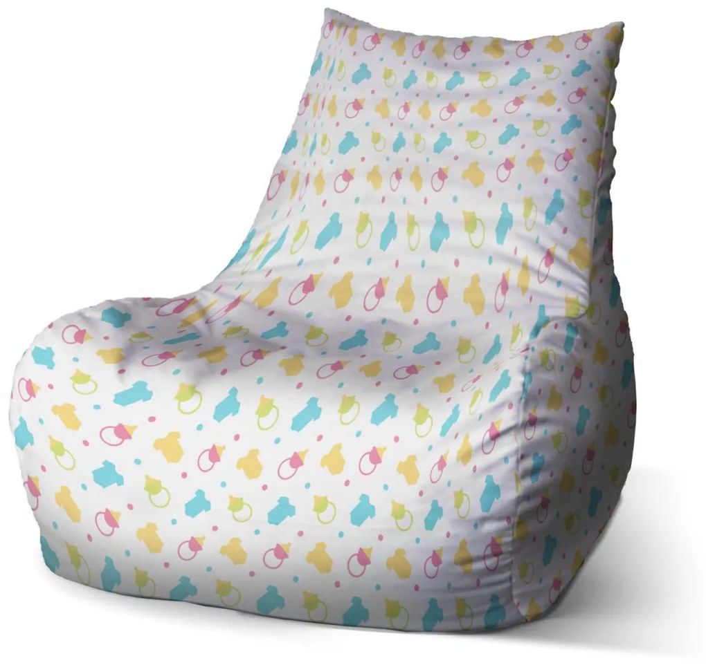 Sablio Sedací vak Bean Cumlíky a body - 100 x 90 x 45 cm