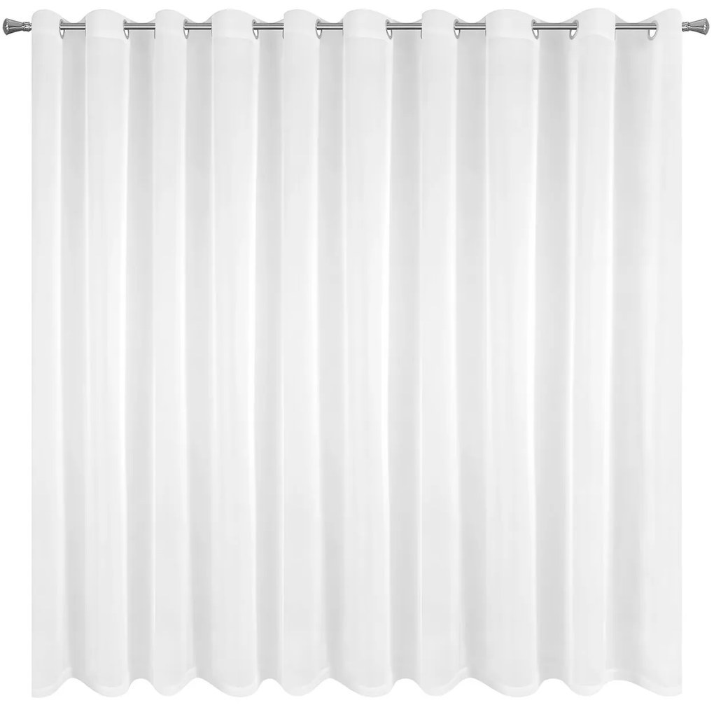 ZÁCLONA NA KRÚŽKOCH LUCY 350X150 CM BIELA