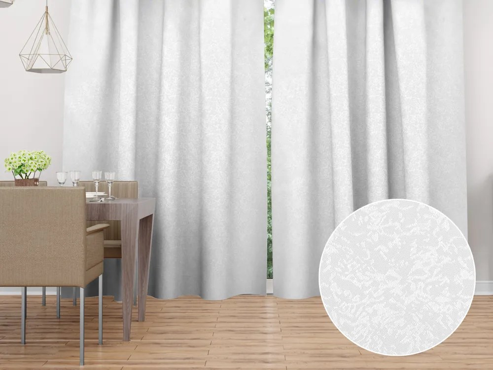 Biante Dekoračný záves TF-032 Venezia biely - š. 150 cm 150x220 cm