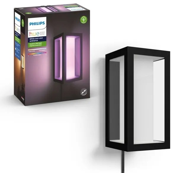 Philips 17459 30 P7 Hue Impress Vonkajsie Nastenne Sviet Led Rgbw 16w 1200lm 2000 6500k Ip44 Cierne Biano