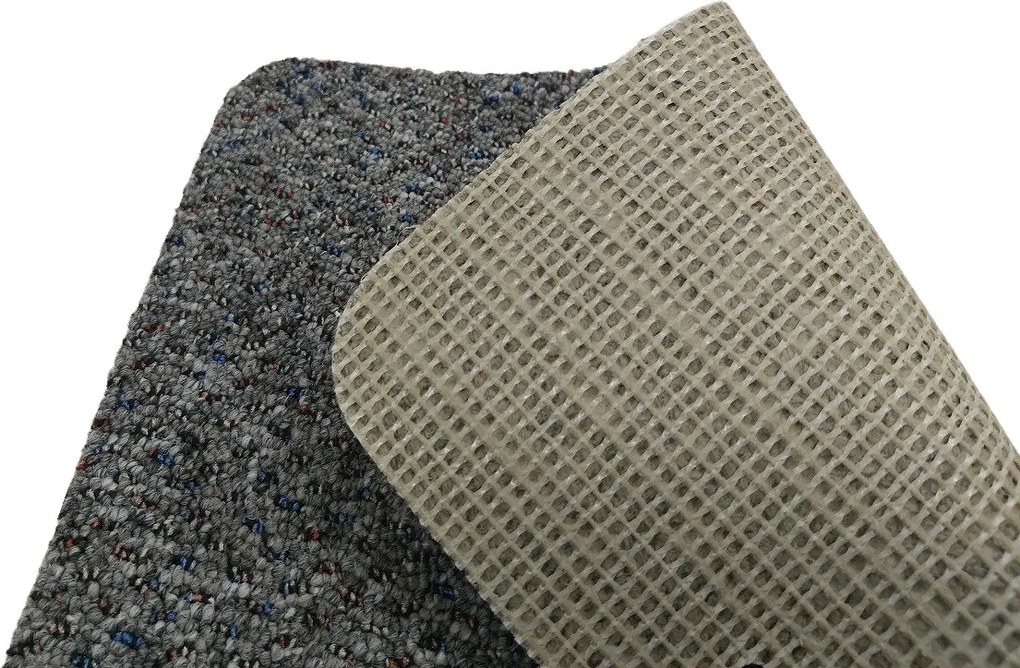 AKCIA: 580x400 cm Koberec metráž New Techno 3525 šedé, šíře, šedá, ab (mriežka), chodba / predsieň