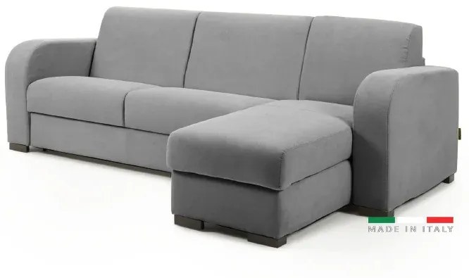 Rohová sedacia súprava na každodenné spanie LIVORNO s rozkladom, 140, sivá (penelope 22) (h12)