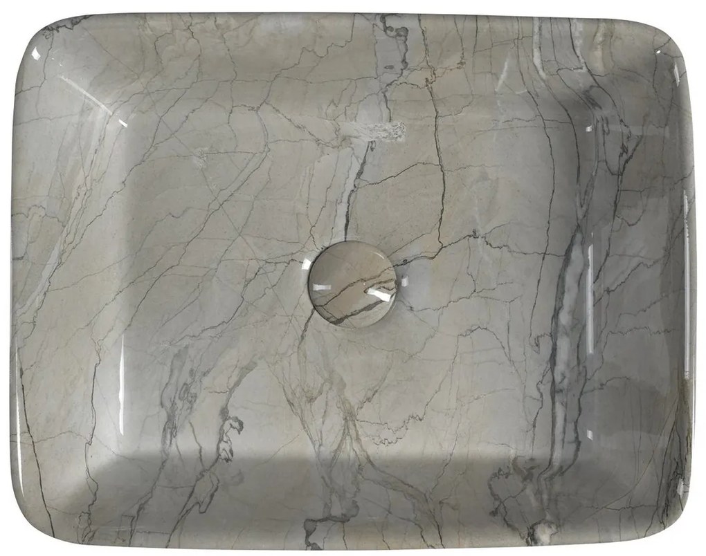 Sapho Sapho, DALMA keramické umývadlo 48x13x38 cm, grigio, MM513