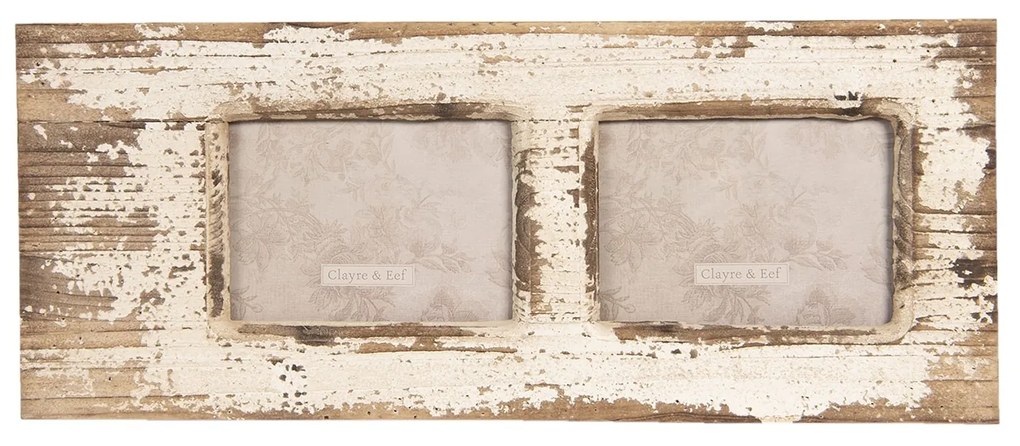 Nástenný drevený vintage fotorámček - 56 * 2 * 23 cm / 2x13 * 18 cm
